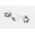 Earrings Enamel Jhumki Dangle Sterling Silver 925 Blue Beads Traditional C15